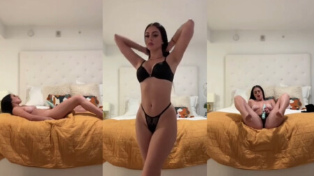 Camilla Araujo Black Lingerie Strip and Vibrating Pussy Masturbation Video Leaks Borntobefuck