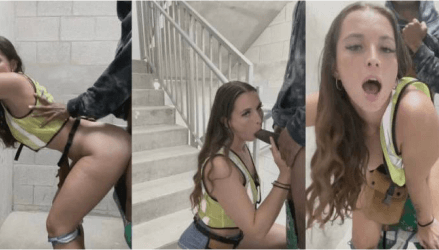 Ashley Aoky Stairwell Sextape Video Leaked Borntobefuck