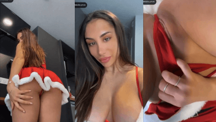 Camille BD Nude in Mother Christmas Outfit Video Leaked Borntobefuck