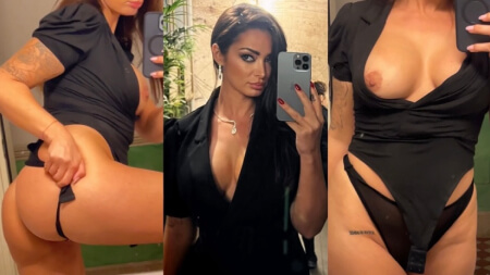 Emilie Nefnaf Hot Black Fit Mirror Strip Nude Video Leaks Borntobefuck
