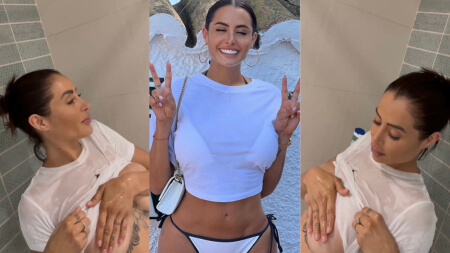 Marine El Himer Shower and Take Off her T-Shirt Nude Tease Video Leaks Borntobefuck