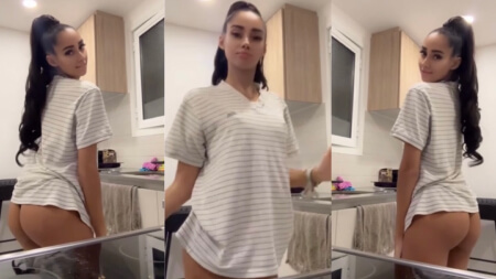 Messrineee Hot Twerk in Kitchen Nude Video Leaks Borntobefuck