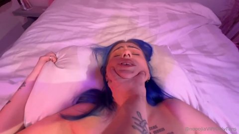 Noojia Blue Hair Missionary Sextape Porn Video Leaks Borntobefuck