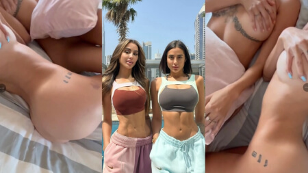 Oceane El Himer GG Lesbians with her Sister Marine Nude Tease Video Leaks Borntobefuck
