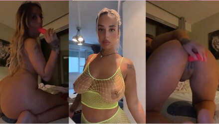 Orneesolo Green Fluo Fishnet Masturbation Video Leaked Borntobefuck