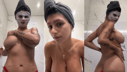 Mia Khalifa Face Mask Nipslip Video Leaked
